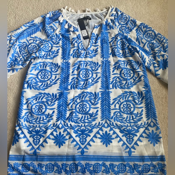 Vici Blue and White Embroidered Dress NWT - Picture 5 of 7